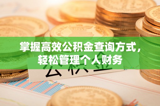 安化掌握高效公积金查询方式，轻松管理个人财务
