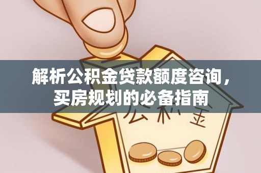 安化解析公积金贷款额度咨询，买房规划的必备指南