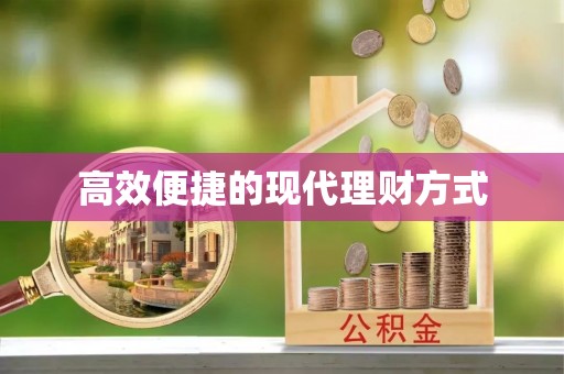 安化高效便捷的现代理财方式