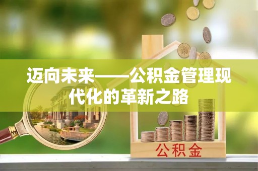 安化迈向未来——公积金管理现代化的革新之路