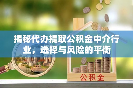 安化揭秘代办提取公积金中介行业，选择与风险的平衡